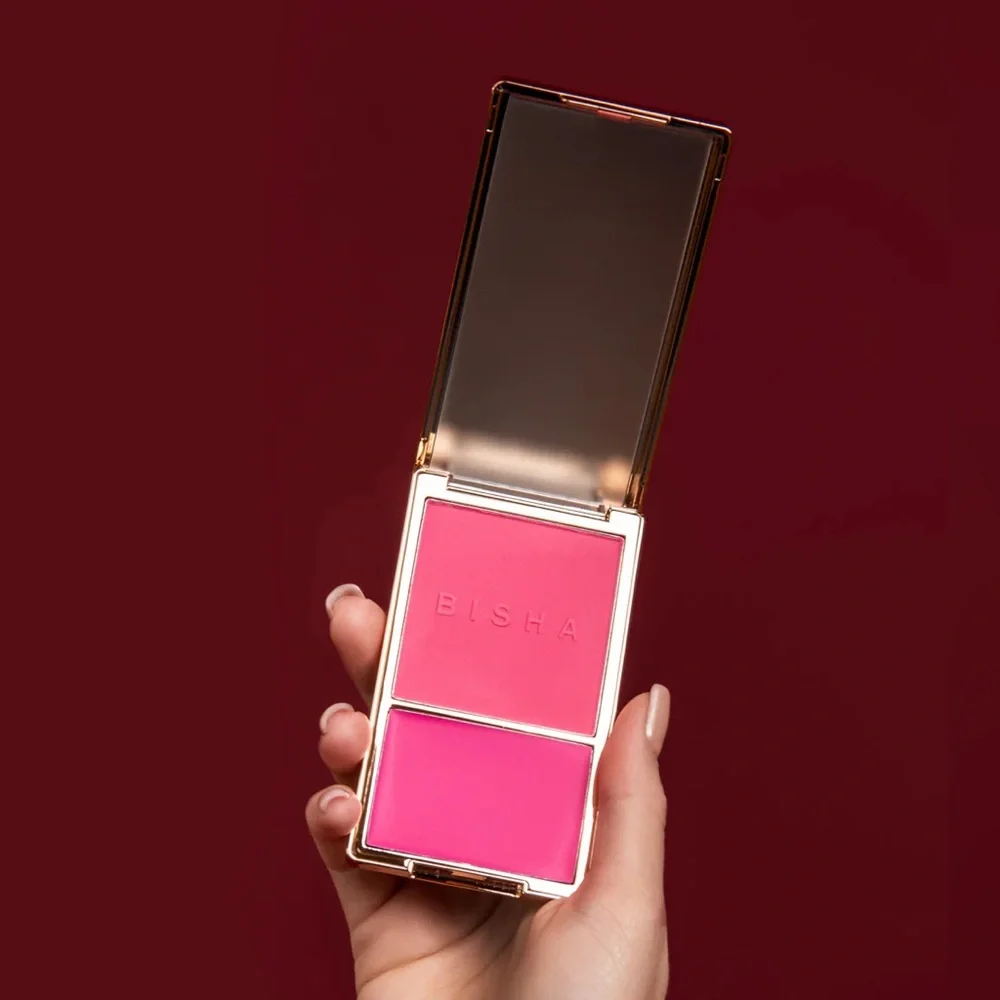 Bisha Dubai essential Duo Powder and cream blush palette